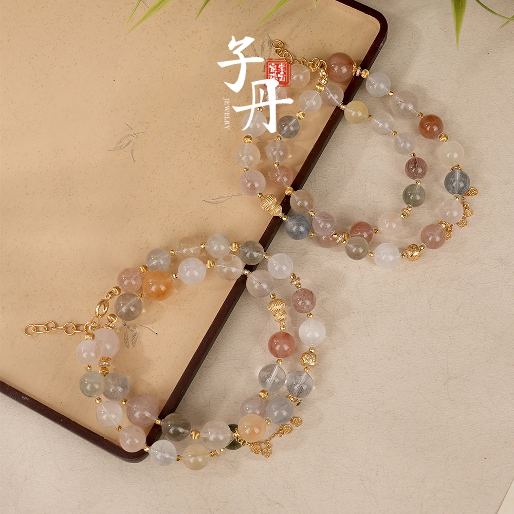【蜜棠二店】彩兔毛DIY项链（多样性发/发一串）C5-684
