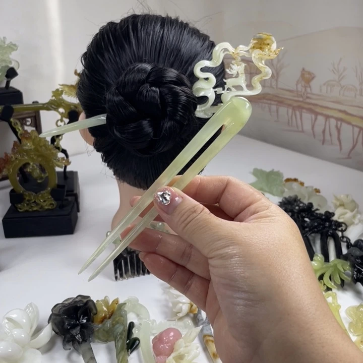 岫玉未镶嵌发簪福利款