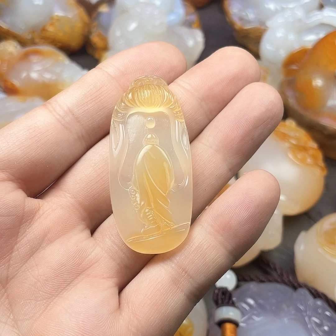 玛瑙/玉髓吊坠未镶嵌可***碧