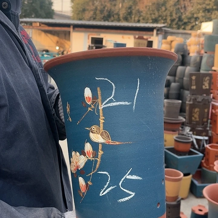 紫砂紫砂花盆盆栽