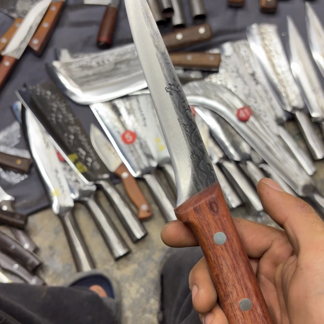 高碳锰钢云南阿老表手工锻打刀