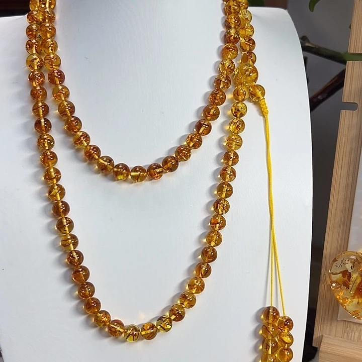 琥珀（花珀）未镶嵌颈饰