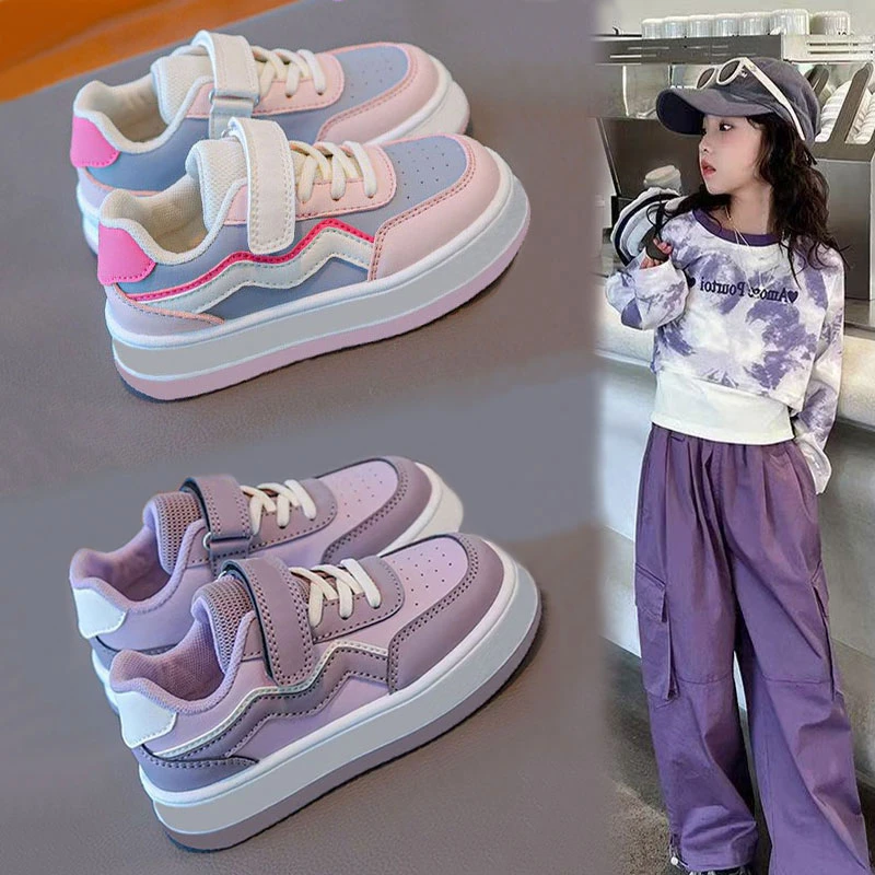 儿童运动鞋2025春秋新款女童软底休闲鞋中大童板鞋学生百搭单鞋