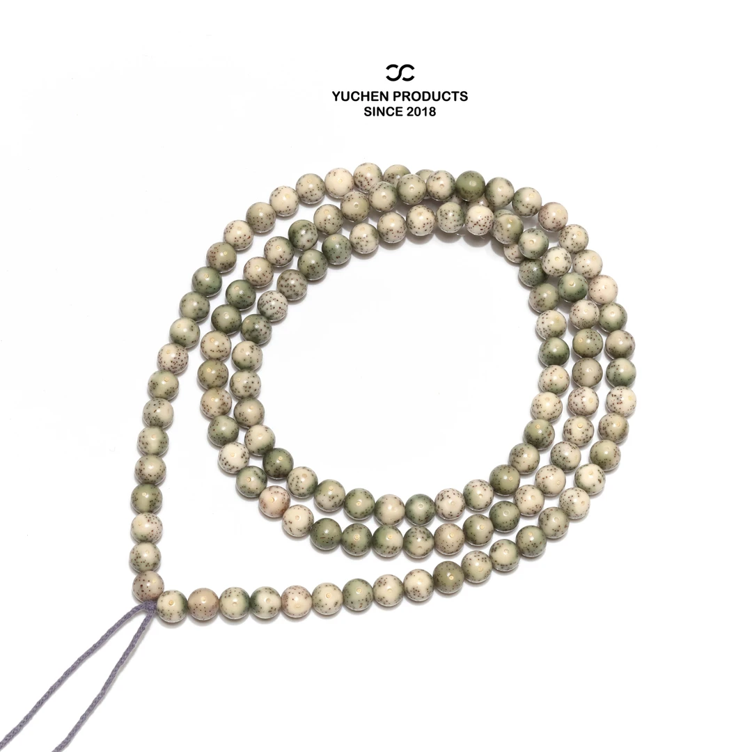 【宇辰】品牌9mm原生态石玉料收藏级糯冰玉化108大眼睛星月菩提手串