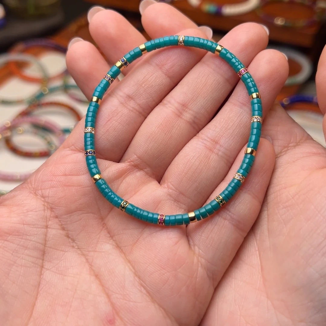 绿松石未镶嵌手链男女