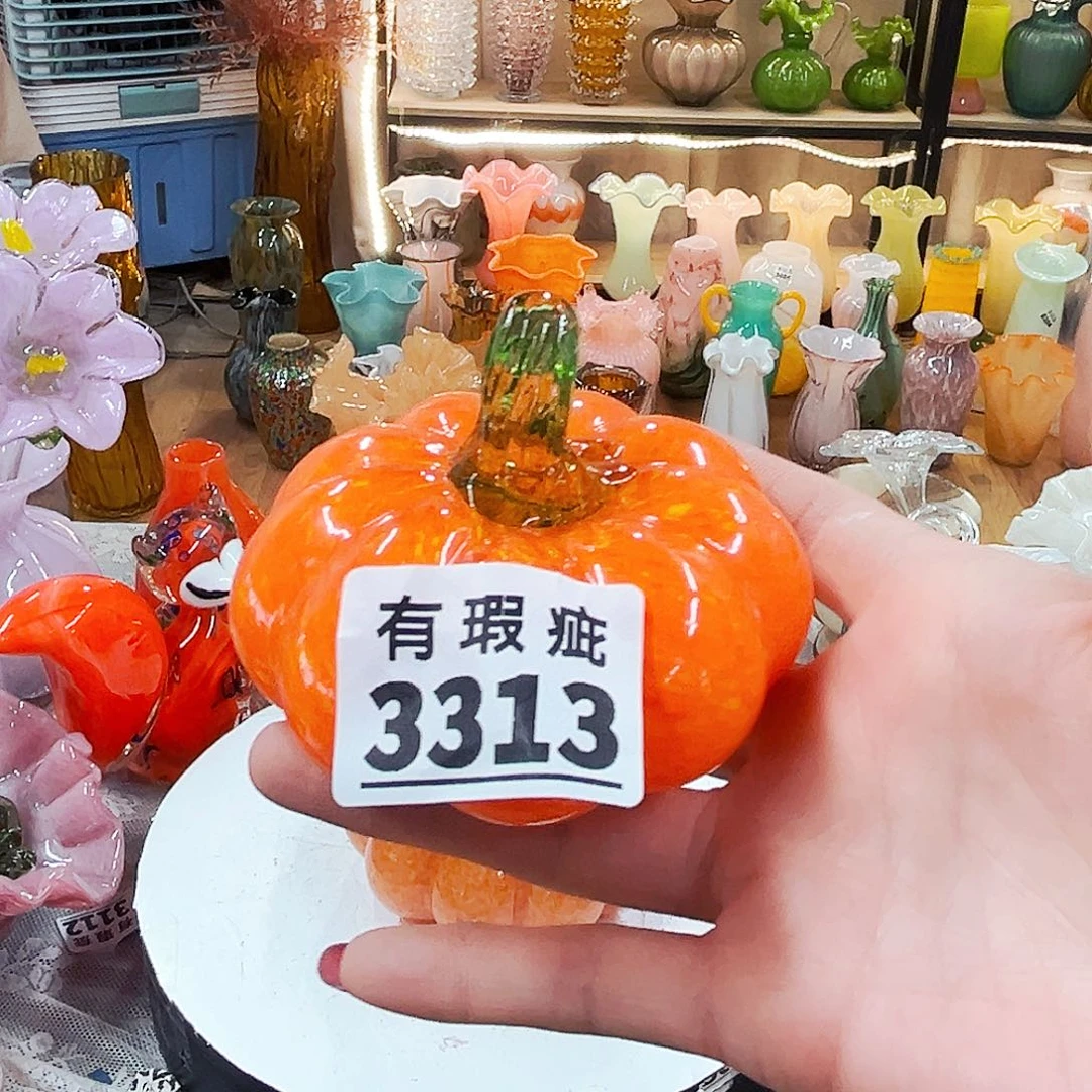 琉璃南瓜瑕家悦琉璃花瓶花器