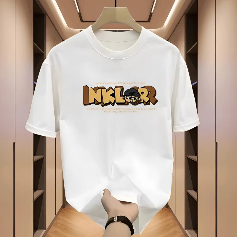 啄木鸟男重磅纯棉品质潮流短袖夏季宽松百搭休闲男女同款上衣T恤