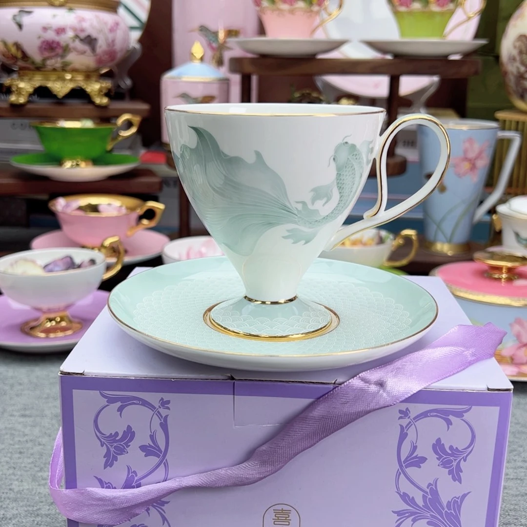 浮光锦鲤杯碟礼盒装