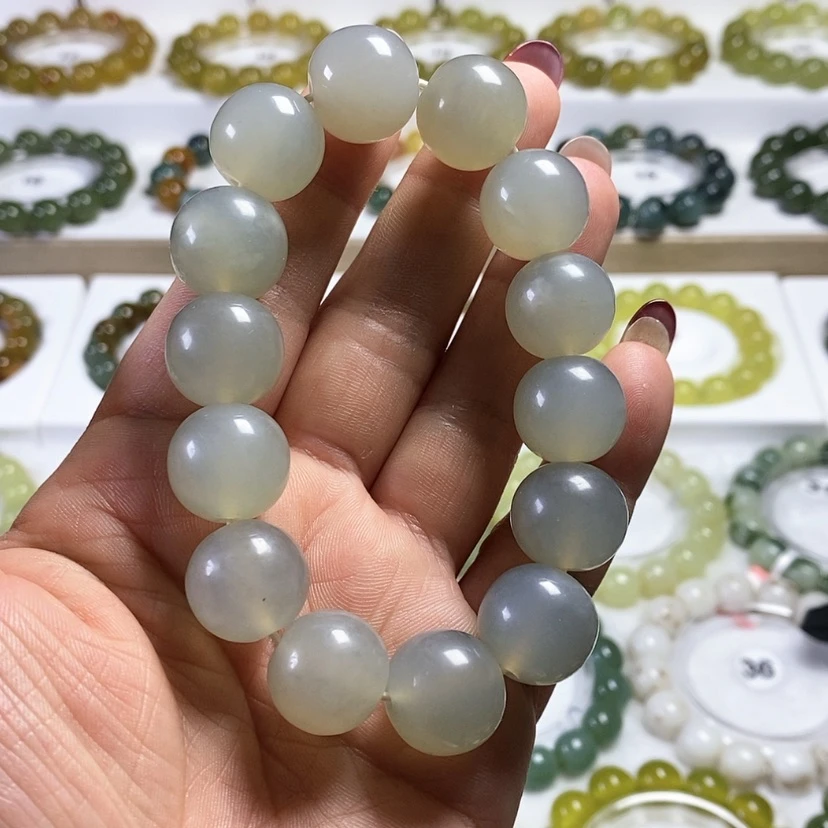 【闪购商品】未镶嵌蛇纹石玉手链卡16