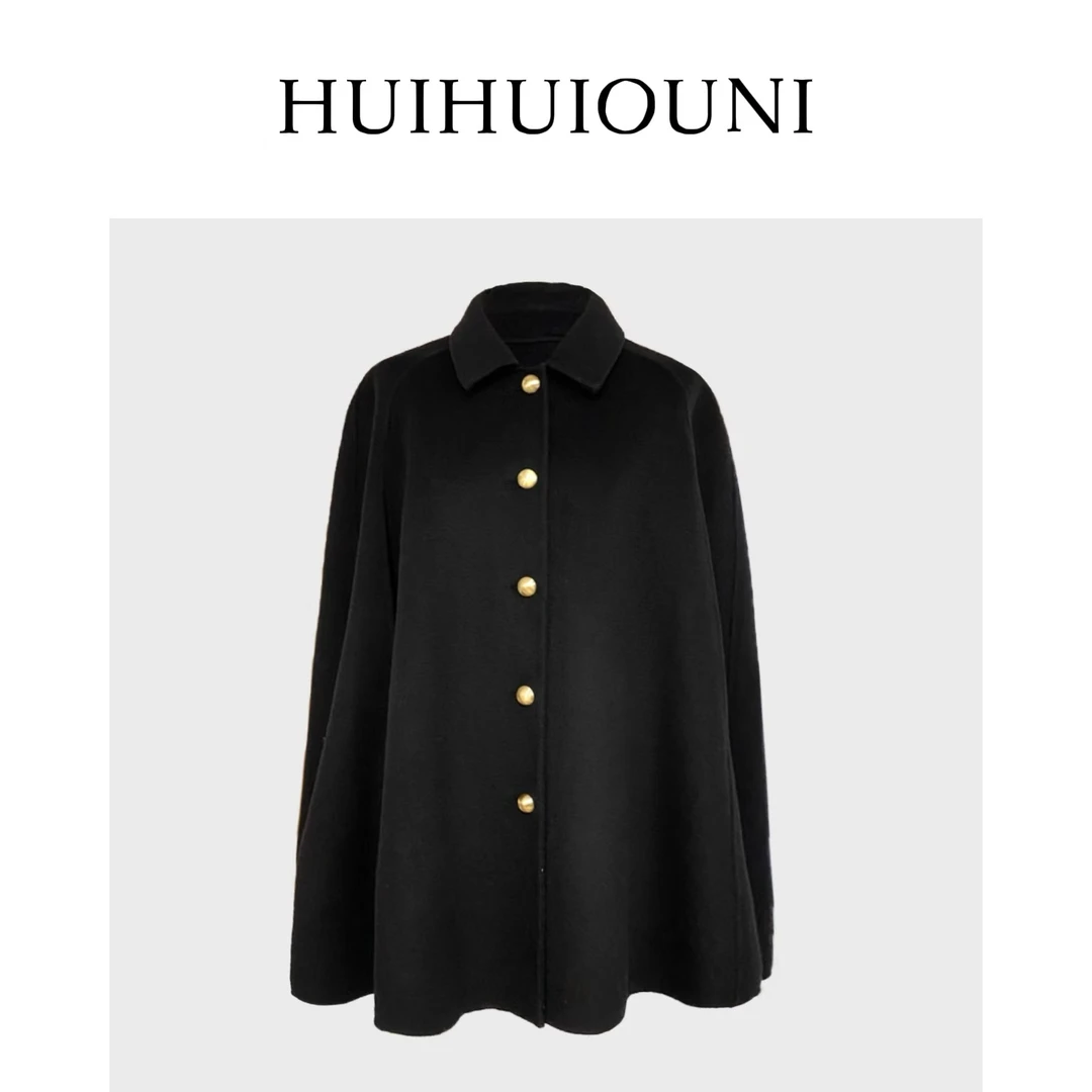 慧慧欧尼 演绎高阶冬日 Designe设计师款气质秋冬斗篷大衣