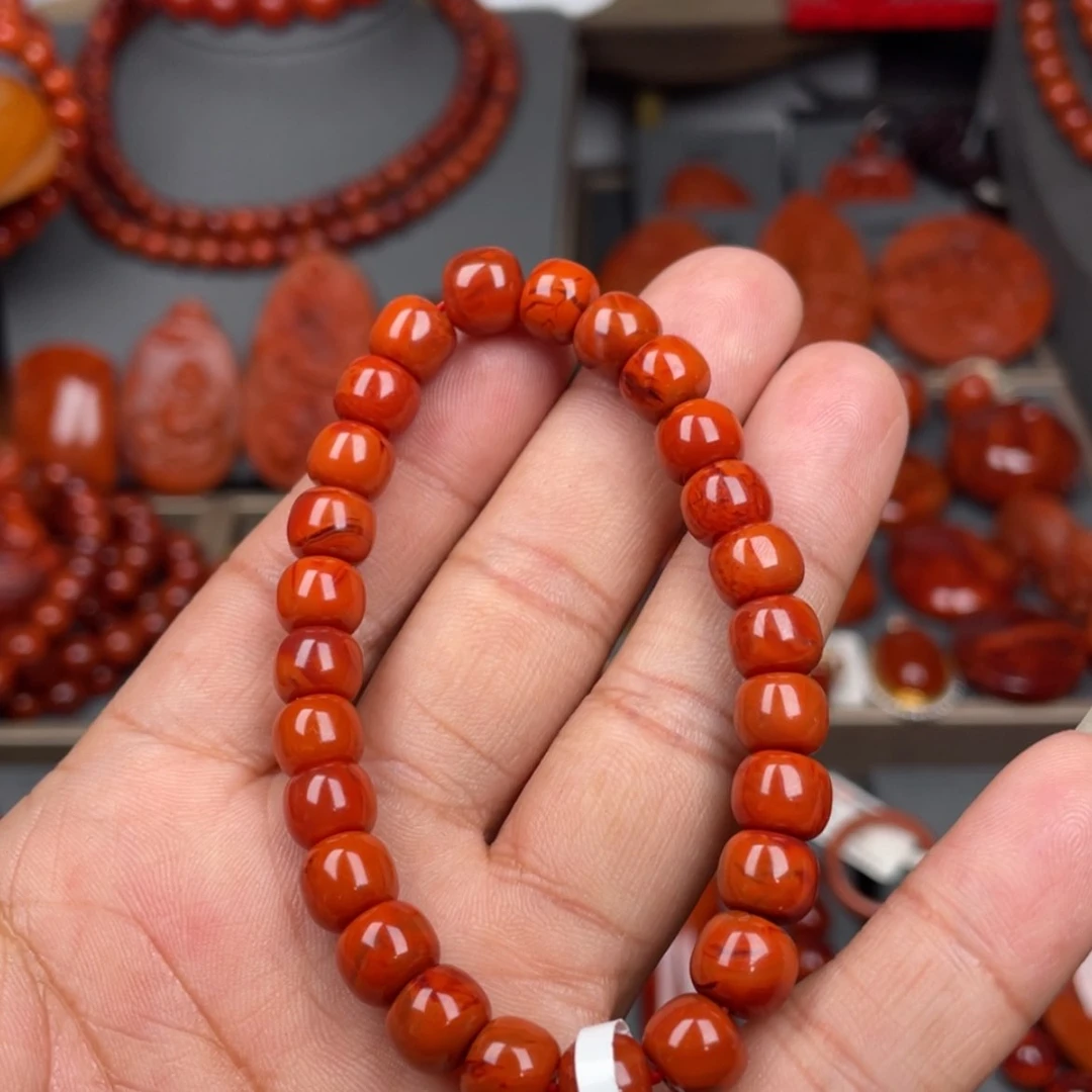 【闪购商品】南红玛瑙珠宝奇石未镶嵌单圈8