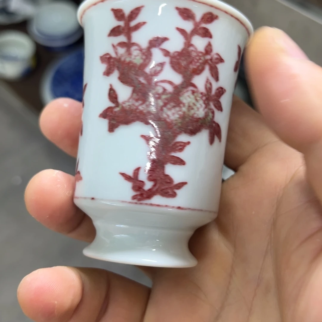 什***乐杯子手工手绘的陶瓷的