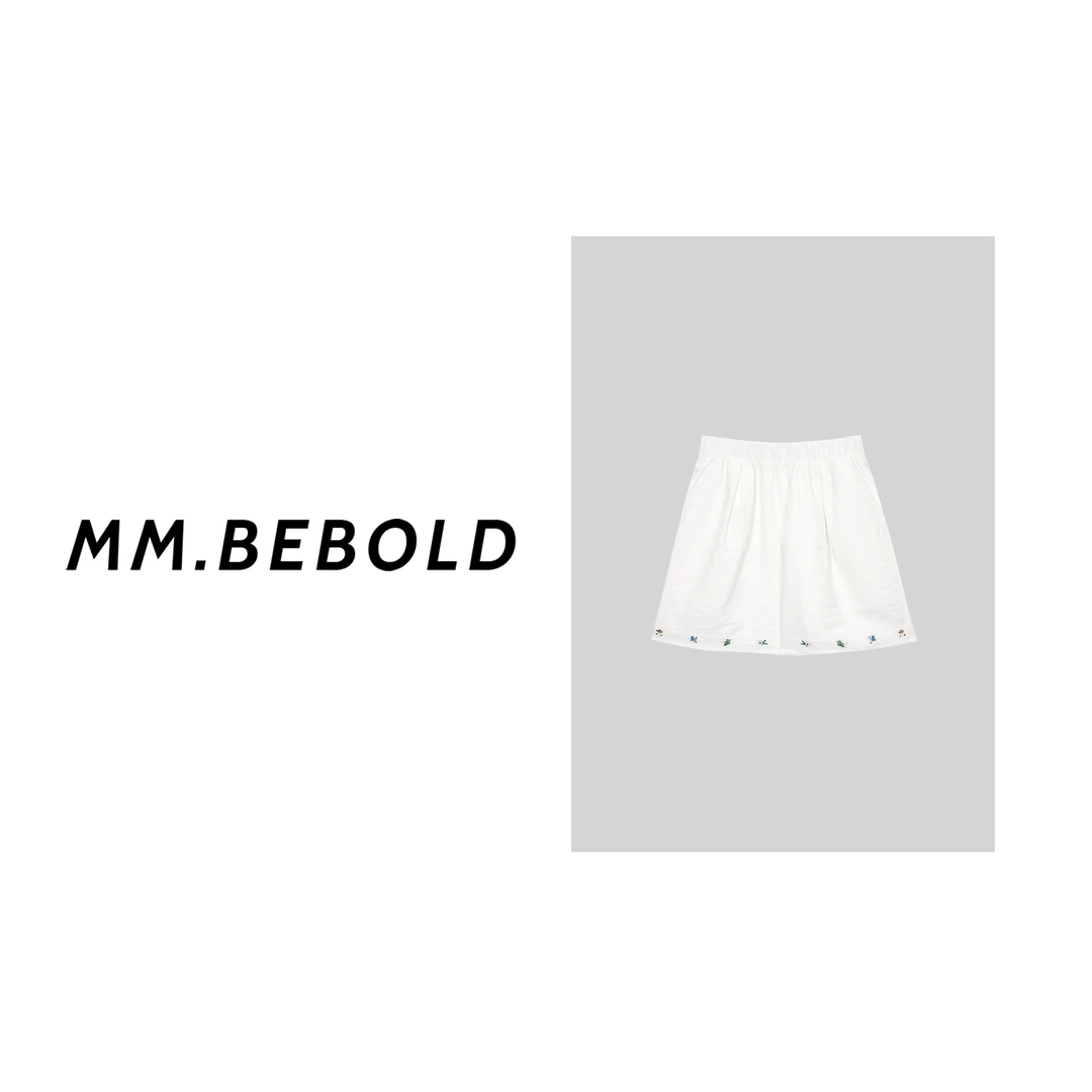 【妙姐精选】逸彩 设计感绣花短裤XS024