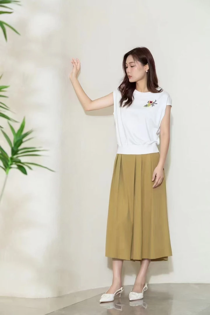 Ditto/迪图DVBF212高腰夏季薄款休闲裤