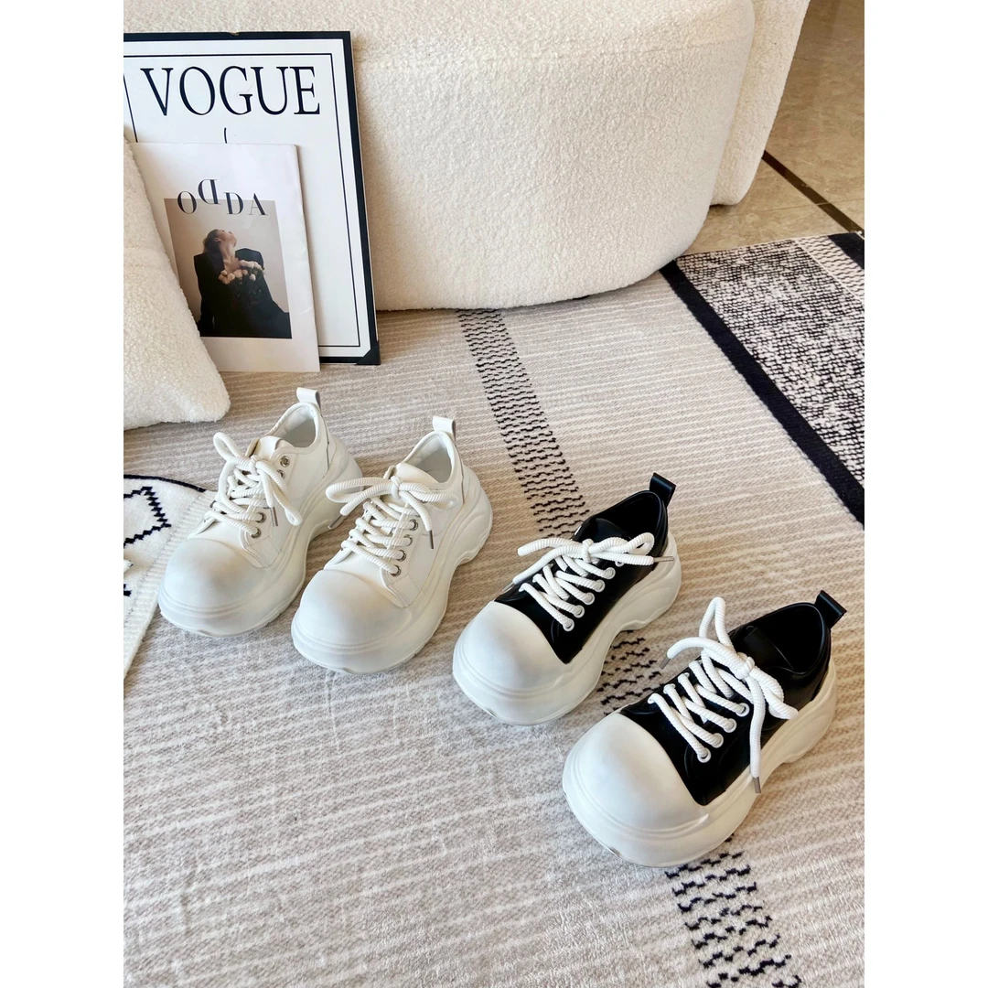 【断码清~捡漏孤品】上新复古擦色厚底系带增高显瘦百搭休闲鞋女
