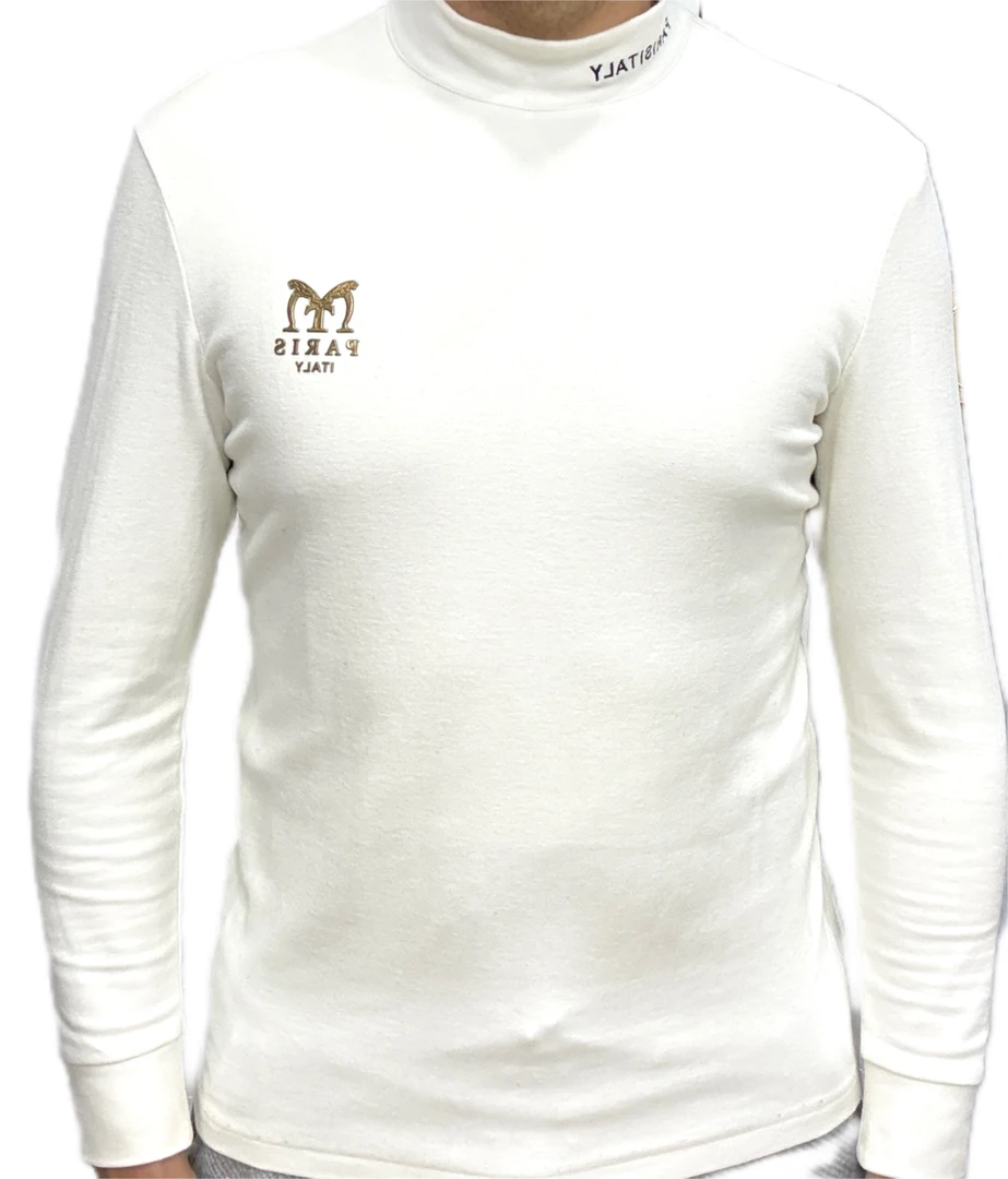 男士T恤长袖白色休闲秋季