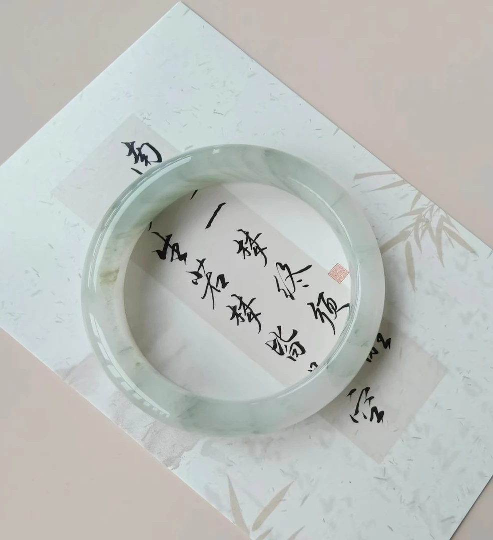 天然玉石手镯编号：D-3091