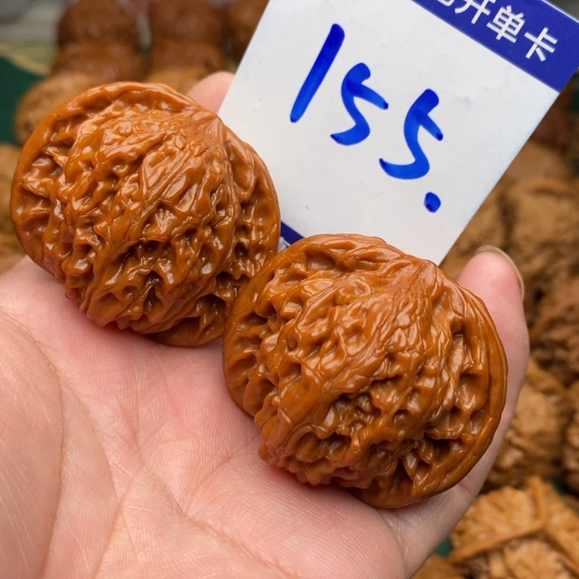 【闪购商品】文玩核桃把件磨盘狮子头42