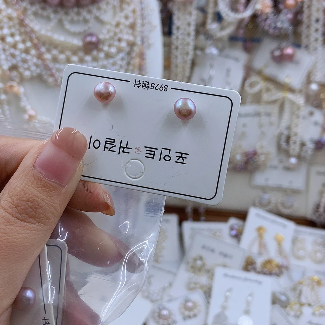 项链银S925镀金镶嵌淡水珍珠