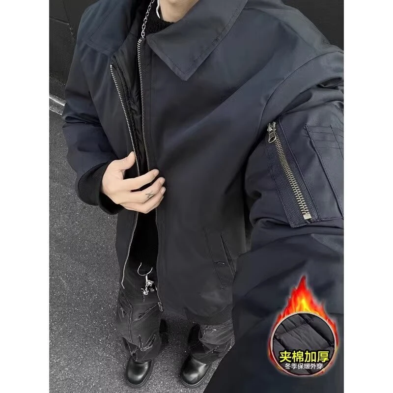 时尚保暖防风外穿棉服棉衣外套秋冬上衣2026年春季日系简约原宿in