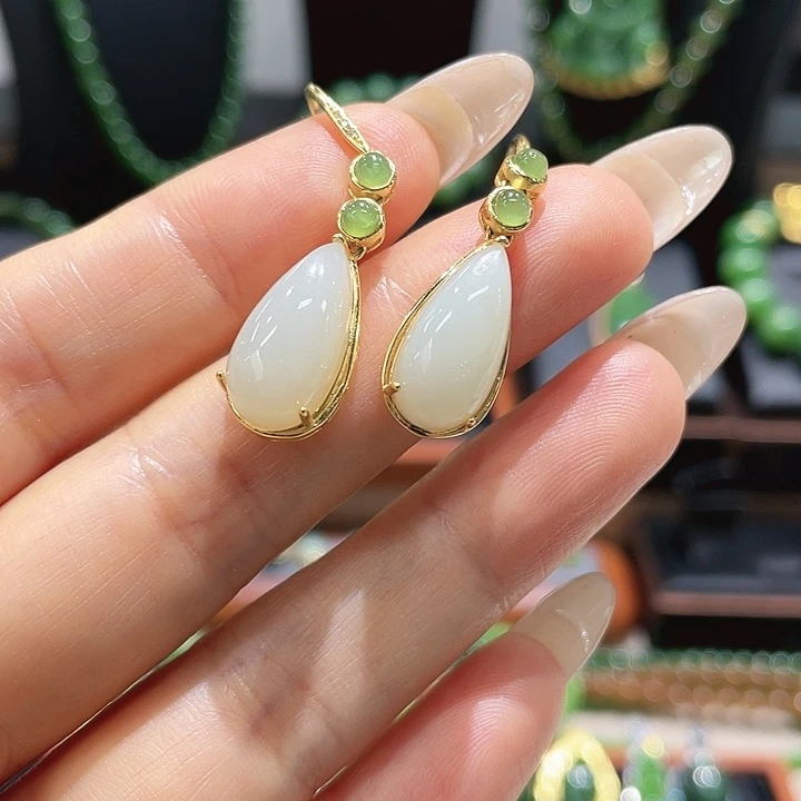 和田玉银S925镶嵌戒指