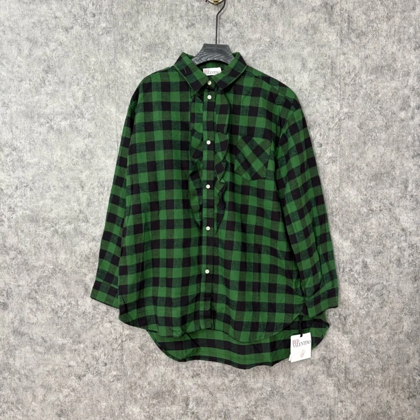 未使用 Valentino/华伦天奴 华伦天奴绿色格子衬衫