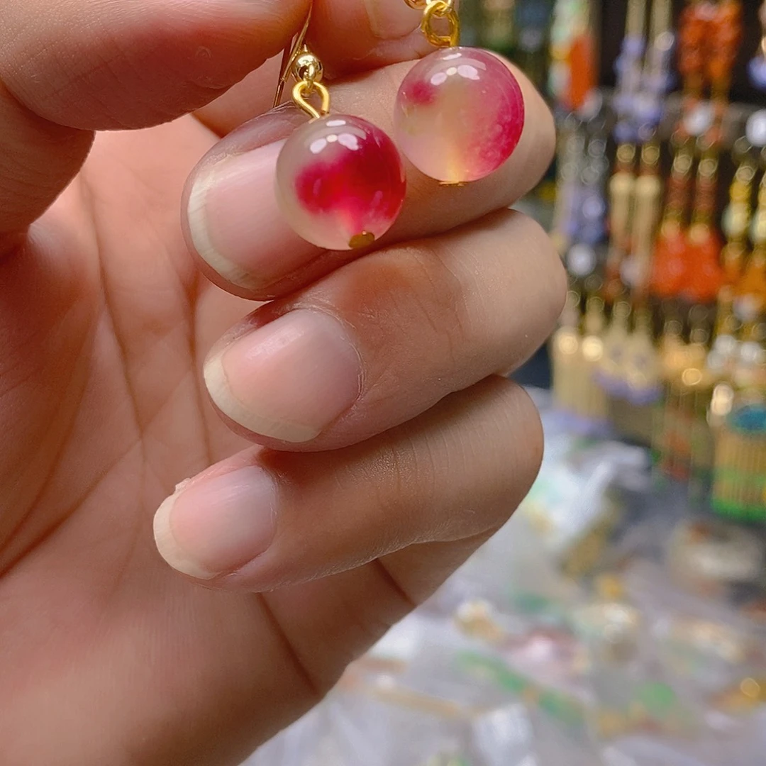 玛瑙/玉髓耳钉合金玛瑙