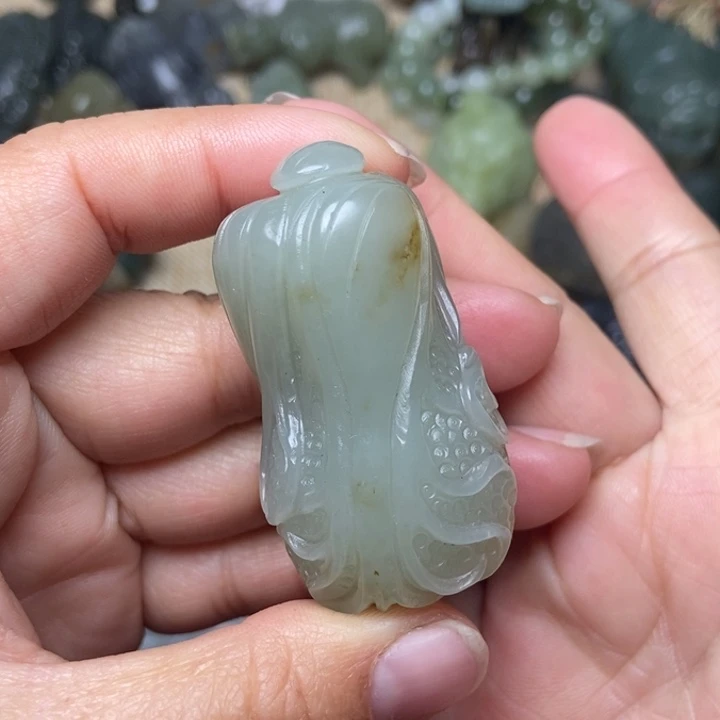 和田玉和田玉未镶嵌丹*鱼