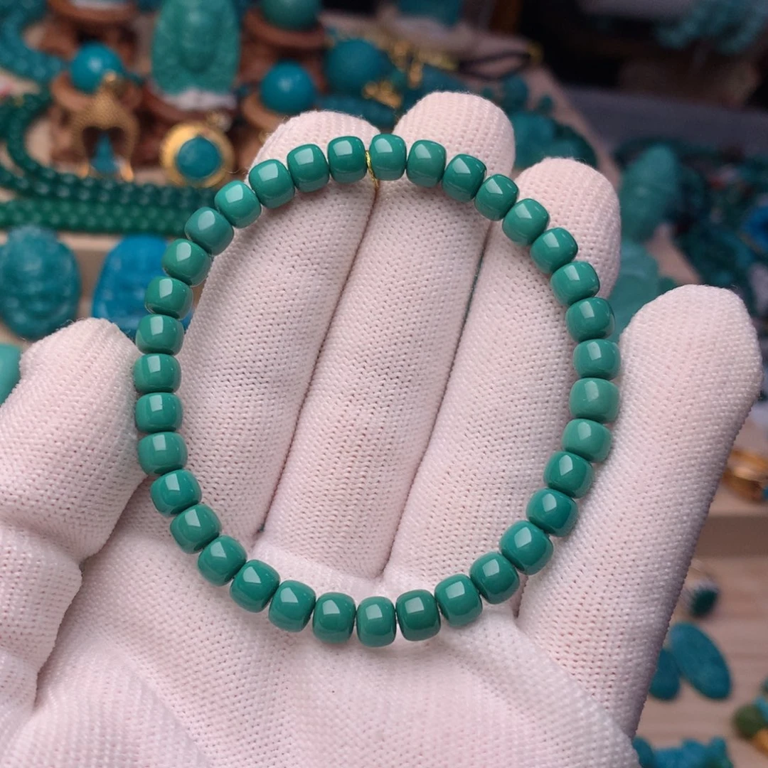 未镶嵌绿松石珠宝奇石精品玉化单圈