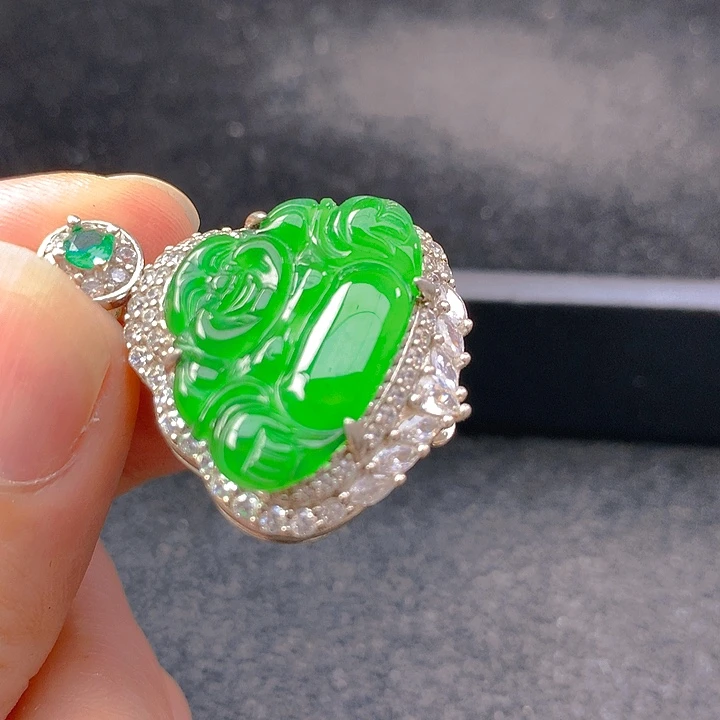 【闪购商品】翡翠银S925镶嵌颈饰翡翠