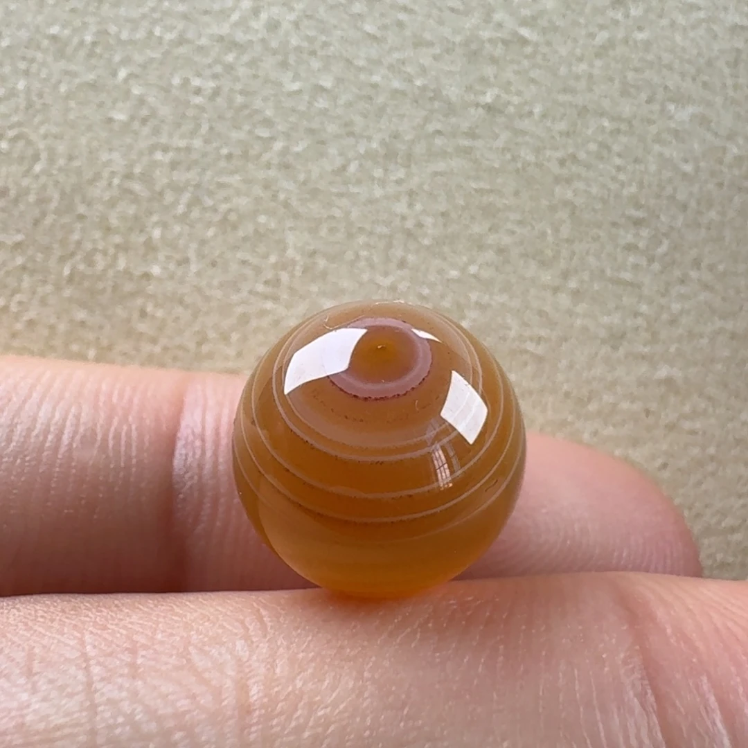 玛瑙/玉髓未镶嵌天眼圆珠11.6