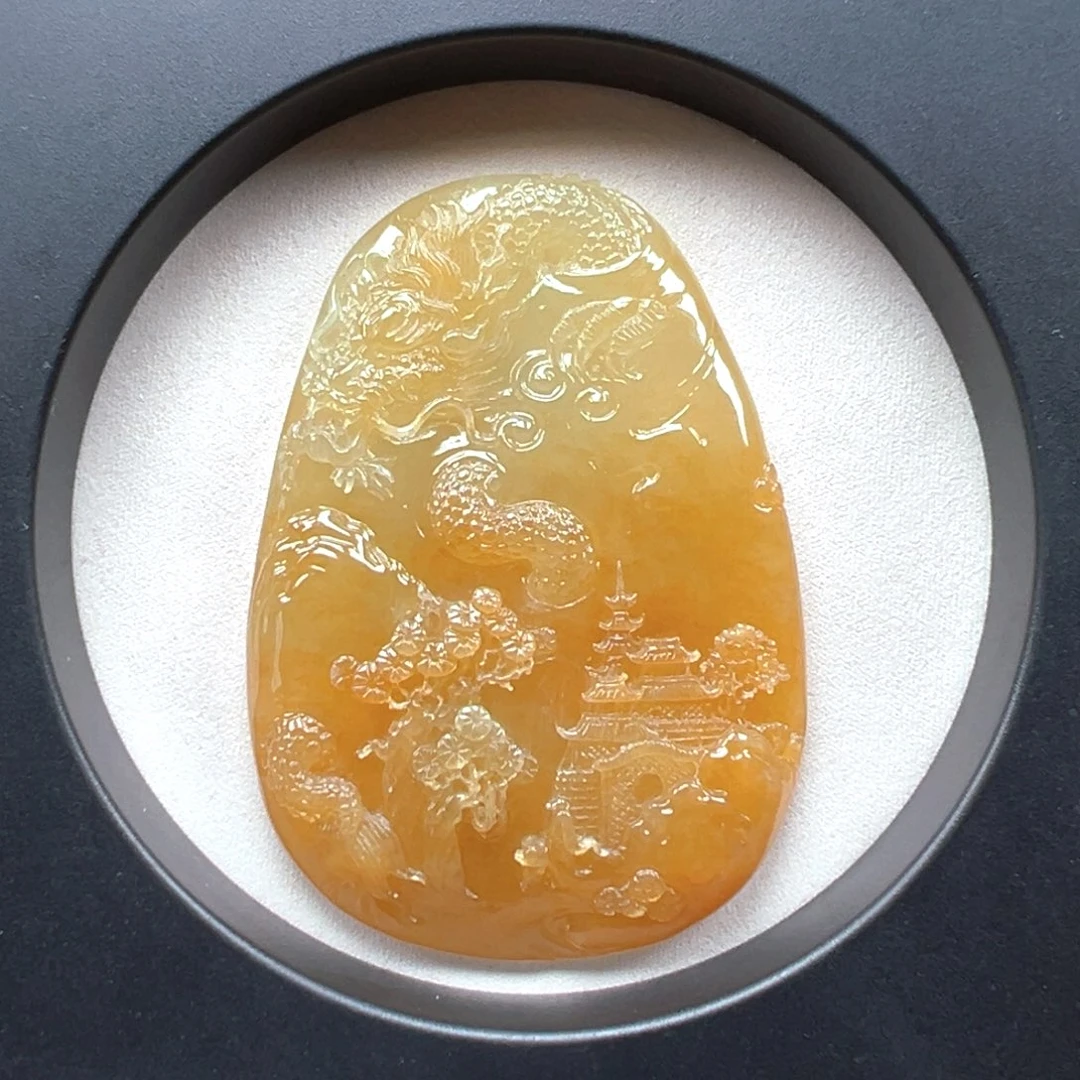 颈饰未镶嵌翡翠龙