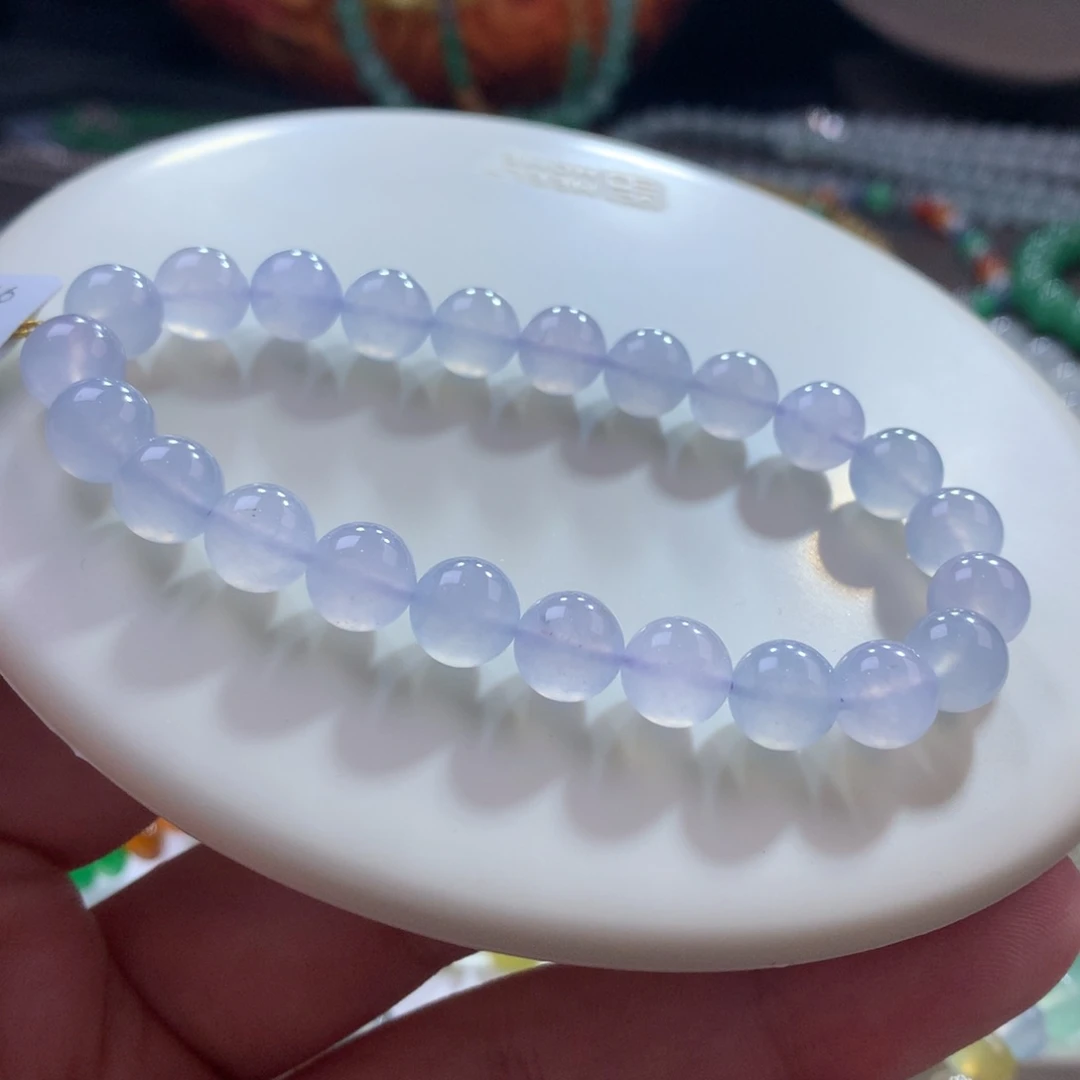 未镶嵌手链翡翠翡翠高冰起胶梦幻蓝紫卡8+