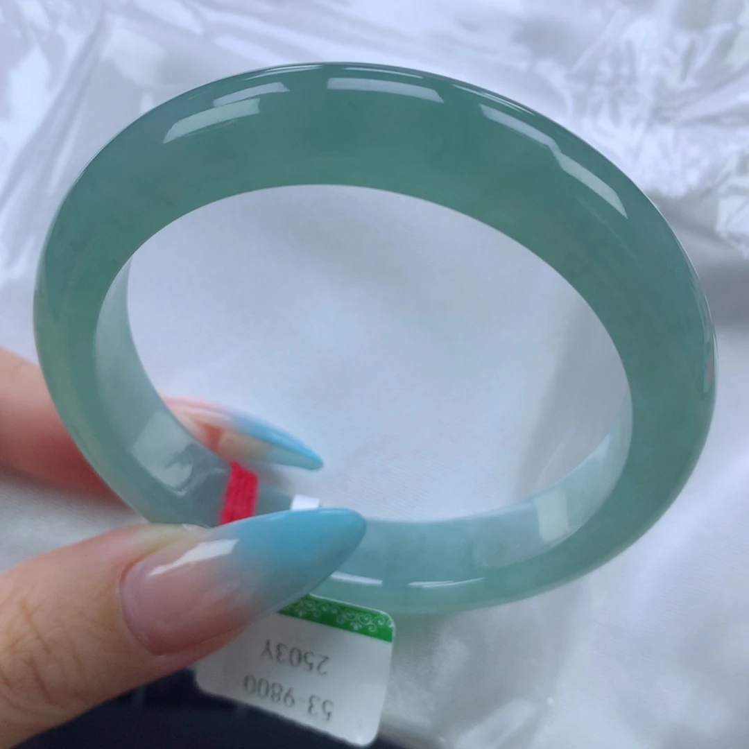 翡翠手镯未镶嵌缅甸天然翡翠A货53