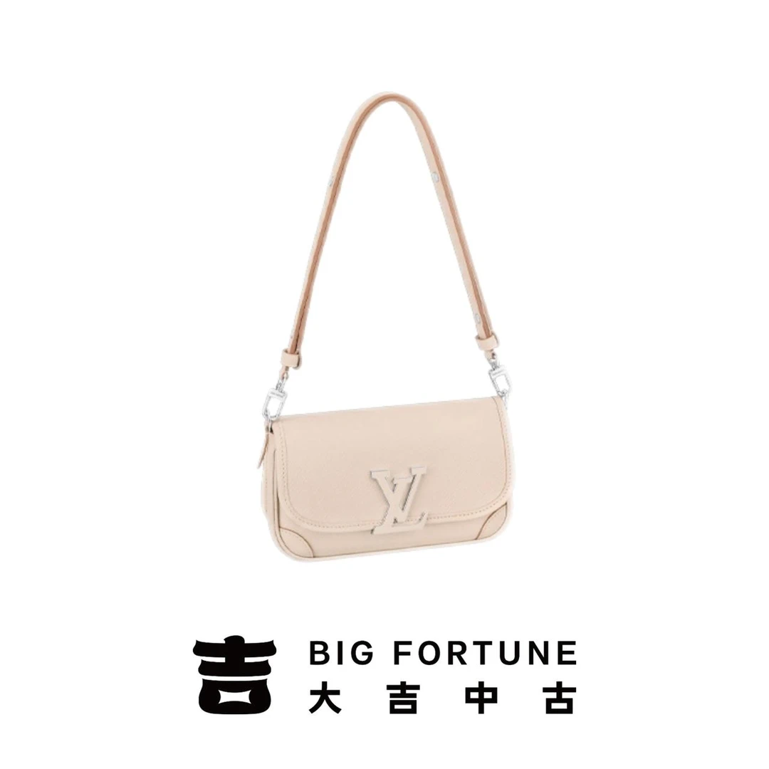 大吉中古/LV水波纹奶白色法棍单肩斜挎包