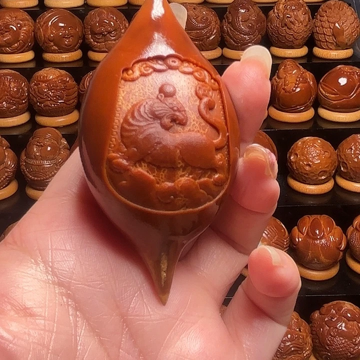 哥***人手串/手链橄榄核生肖守护虎 竹环