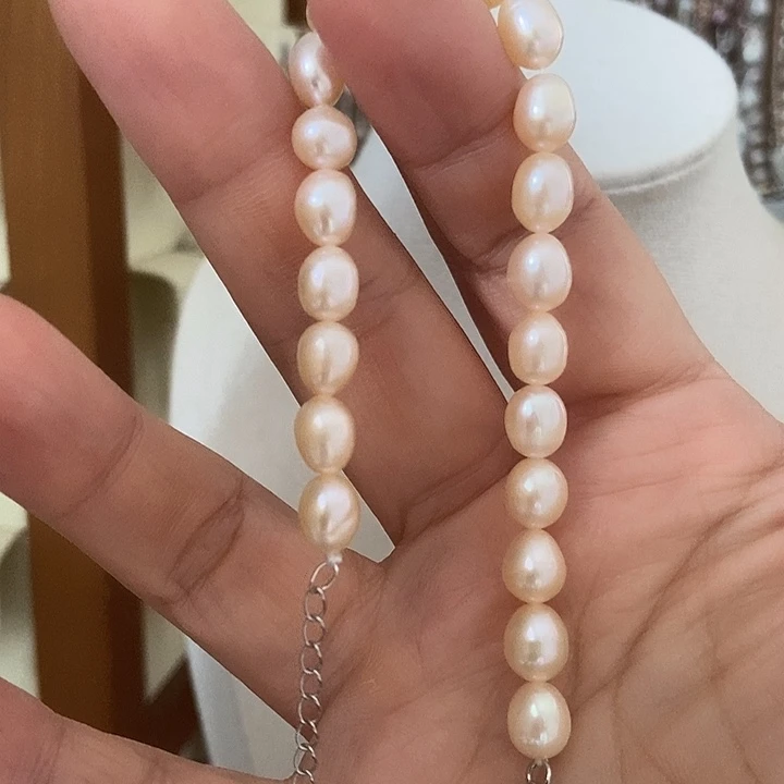 淡水珍珠手绳银S925镶嵌