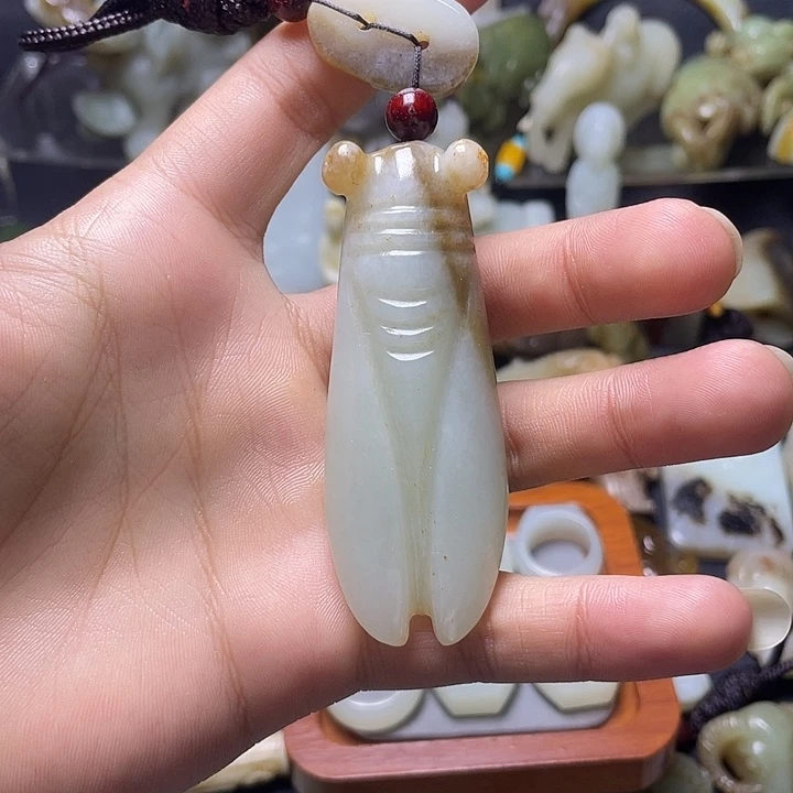 水***银和田玉（糖玉）未镶嵌颈饰