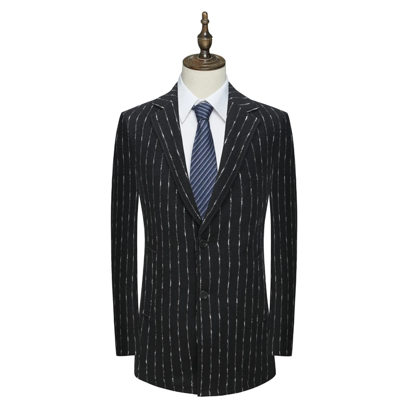 SF310圣秋冬男毛呢大衣 直排扣保暖防风外套 时尚都市