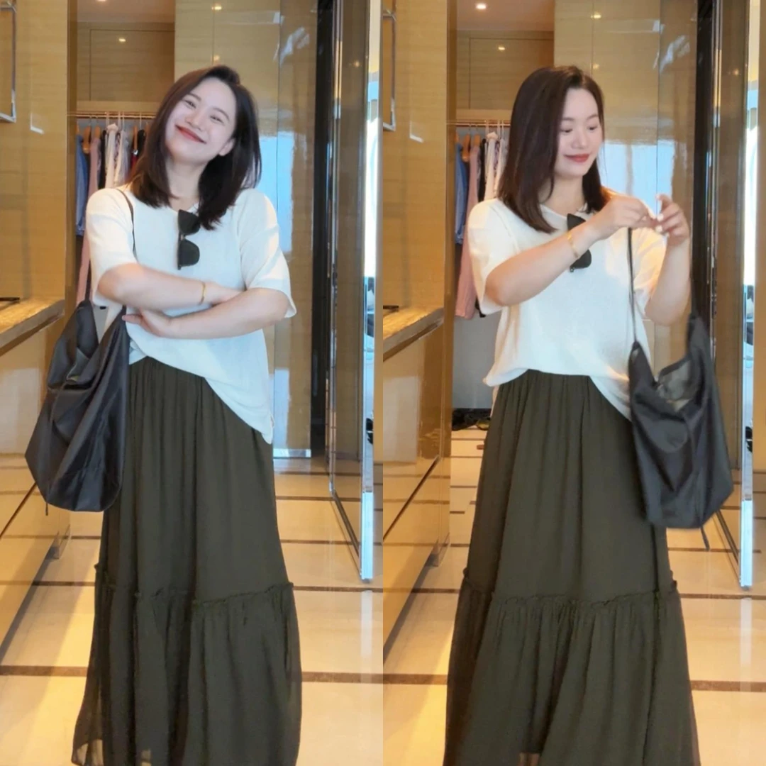 张小某 梨形显瘦定制 夏季雪纺透气飘逸半身纱裙Q1482