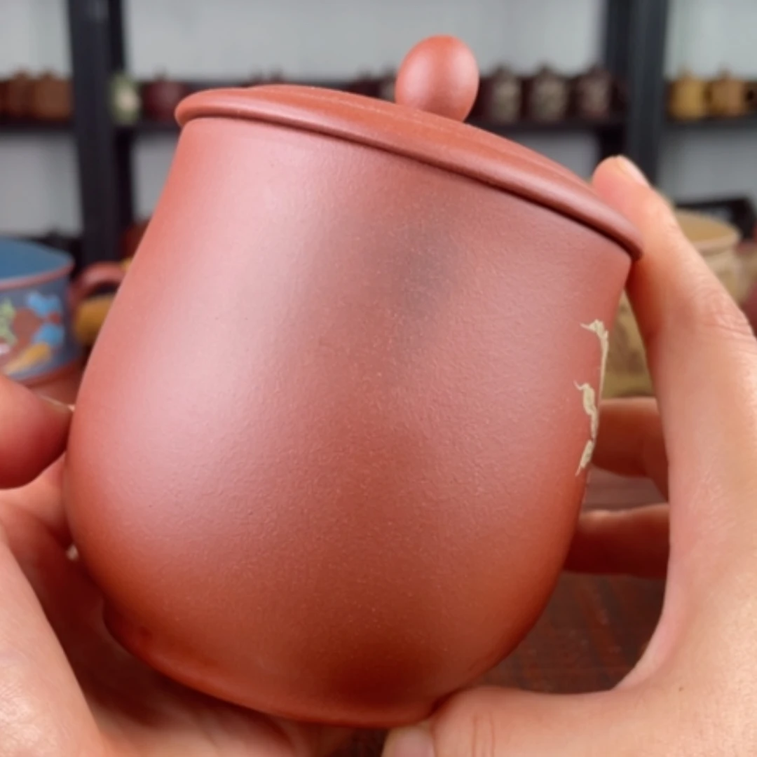 【闪购商品】茶杯紫砂宜兴原矿紫砂盖杯微瑕
