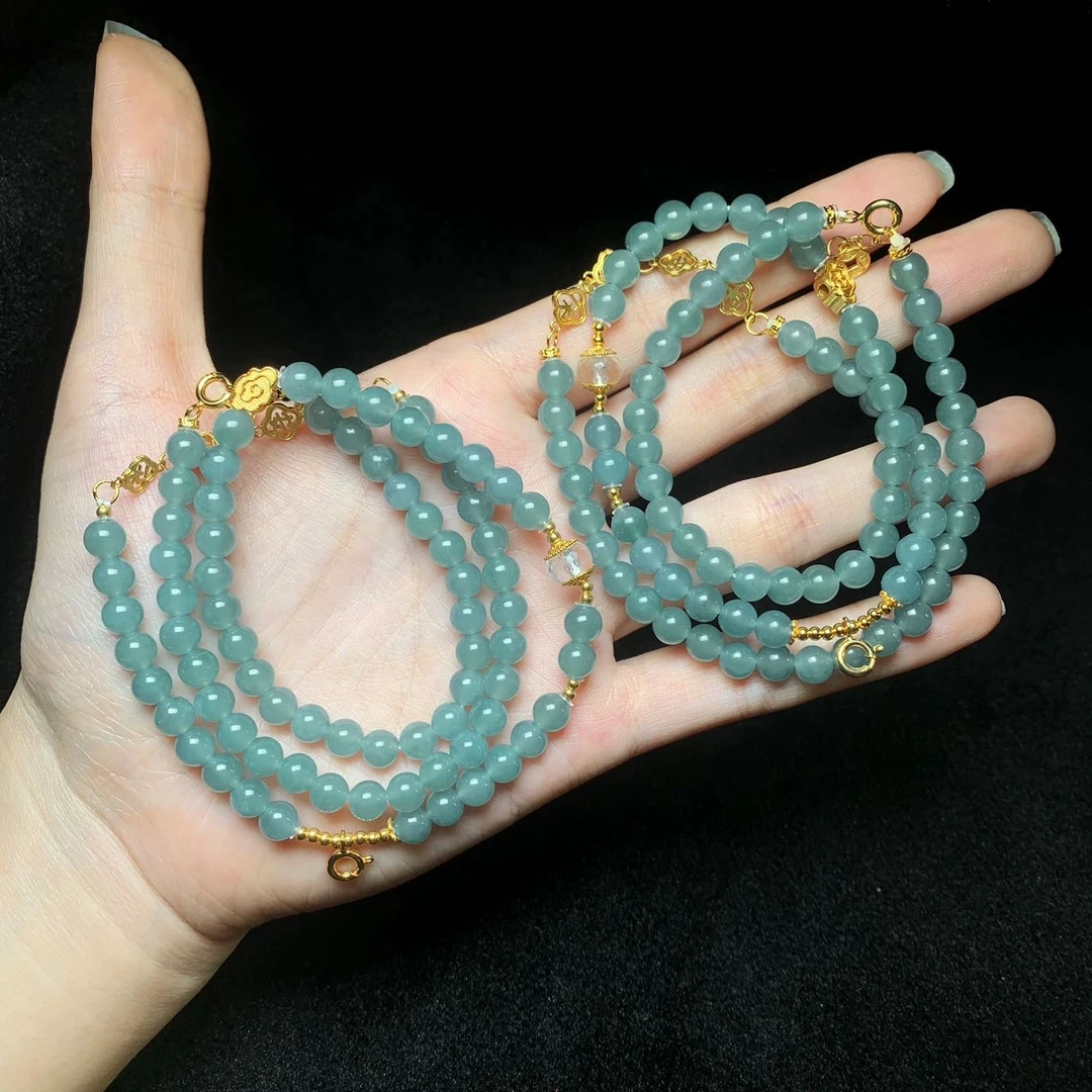 【云上叙】23 V1985- 翡翠DIY项链-多样性发一件-5.5mm（东哥）