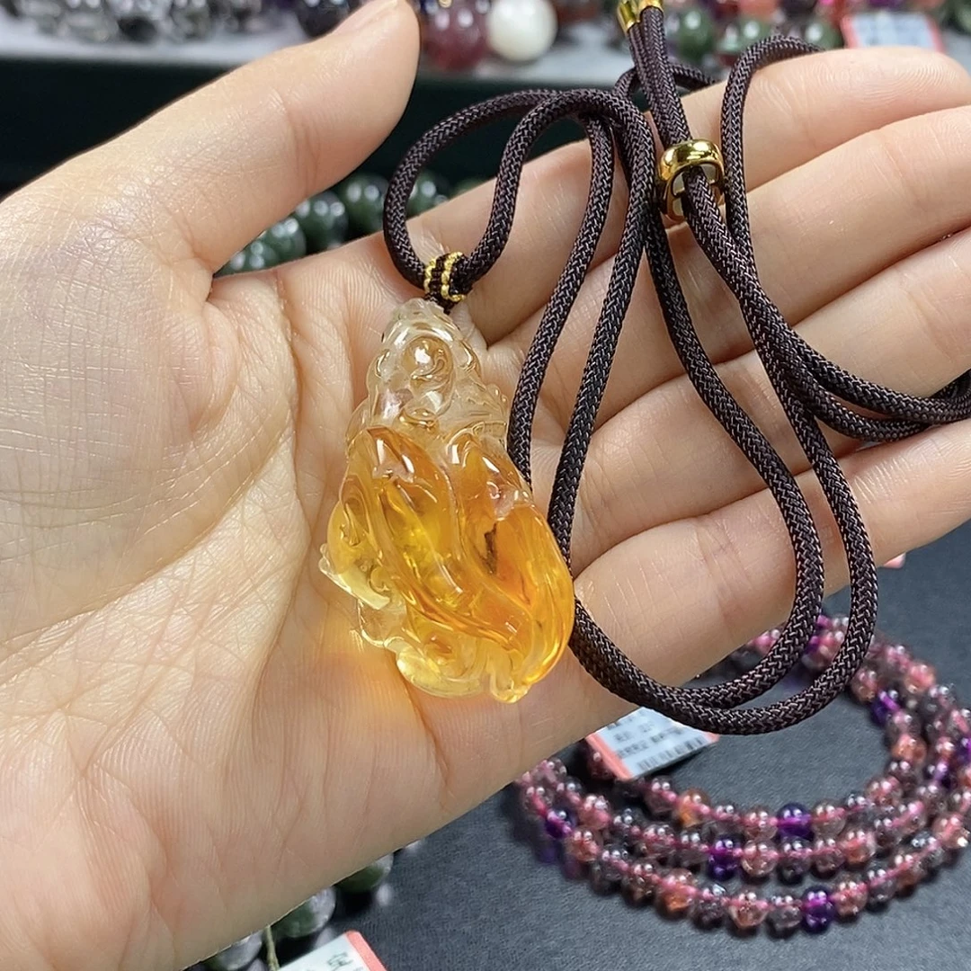 7***a手链未镶嵌水晶黄水晶貔貅