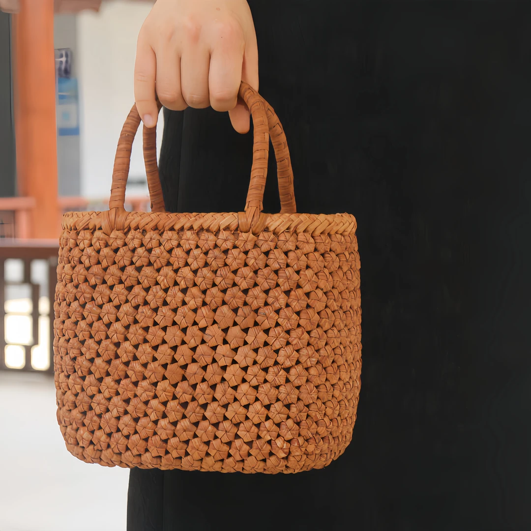 葡萄曜「福建非遗手工藤编包」山葡萄藤编包度假独特编织女包手提包