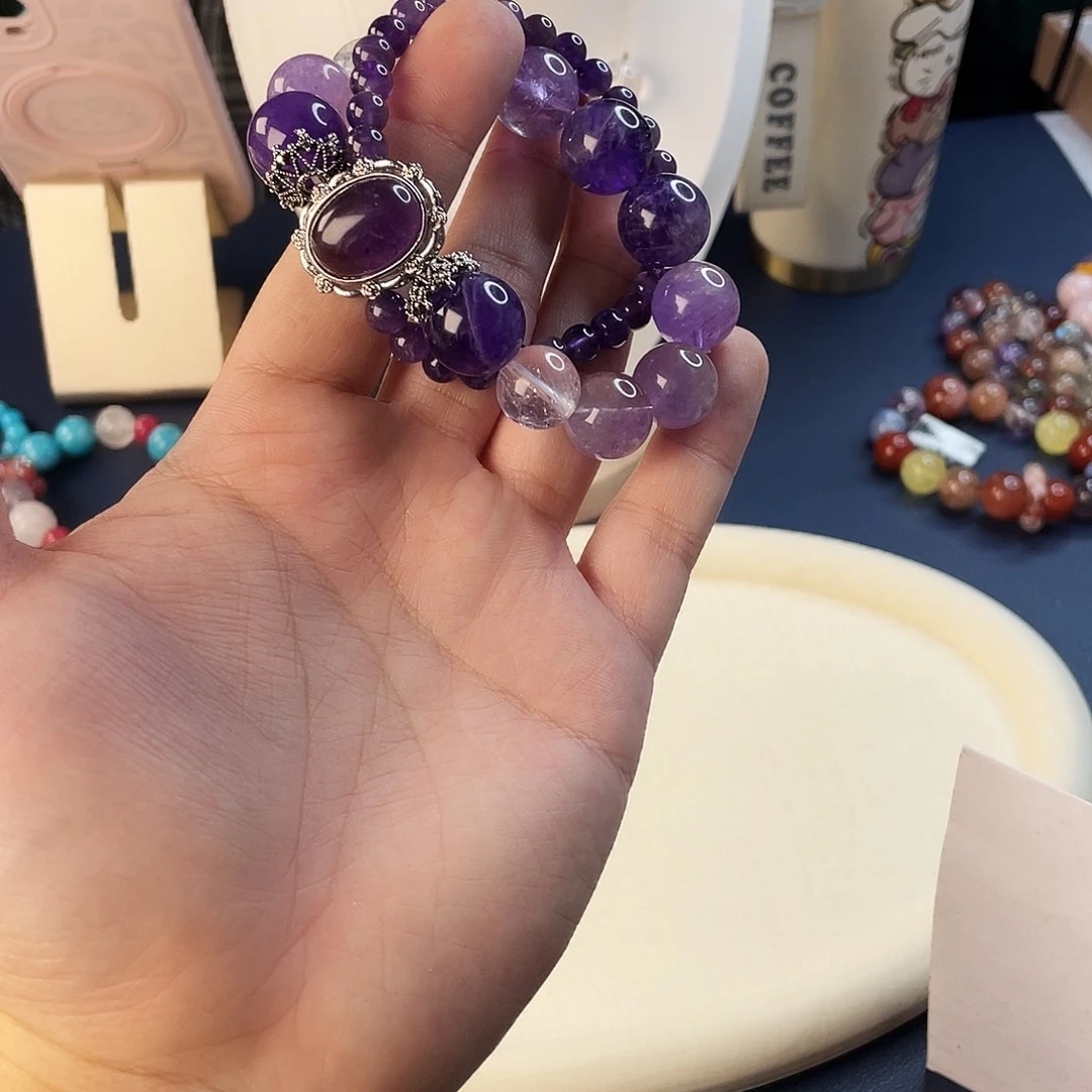 水晶手链银S925镶嵌