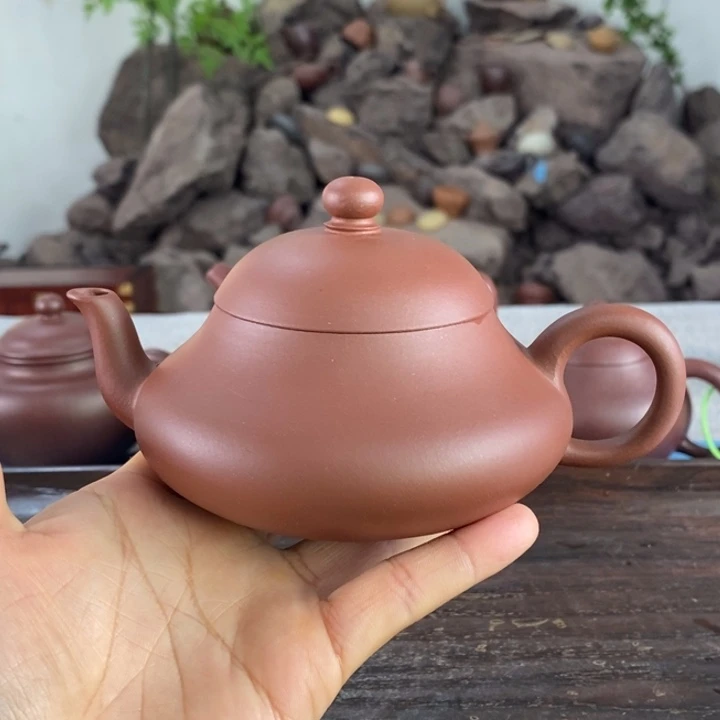 紫砂茶壶胖****7红皮龙矮梨210左右的容量
