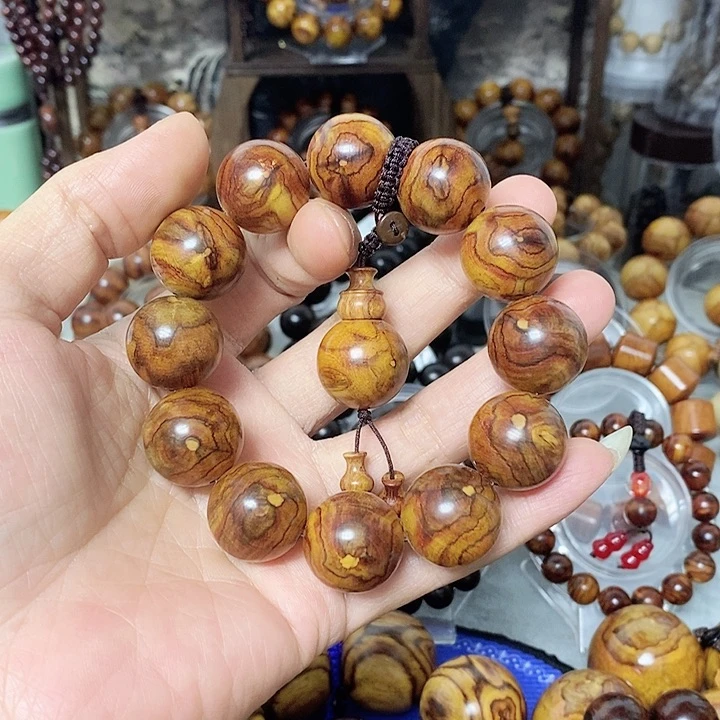 黄花梨/降香黄檀手串/手链金*水2.0鬼眼