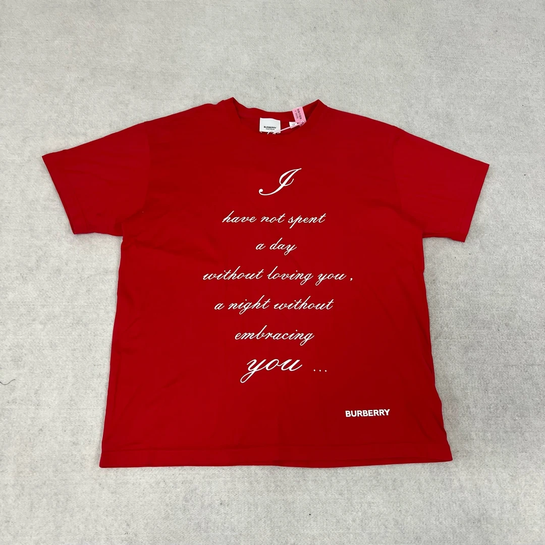 99新 BURBERRY/博柏利 Burberry 红色短袖