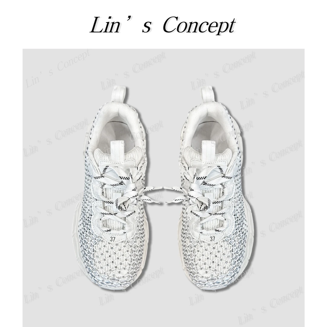 【Lin's concept】设计师款亮钻时尚增高老爹鞋 DL2405558