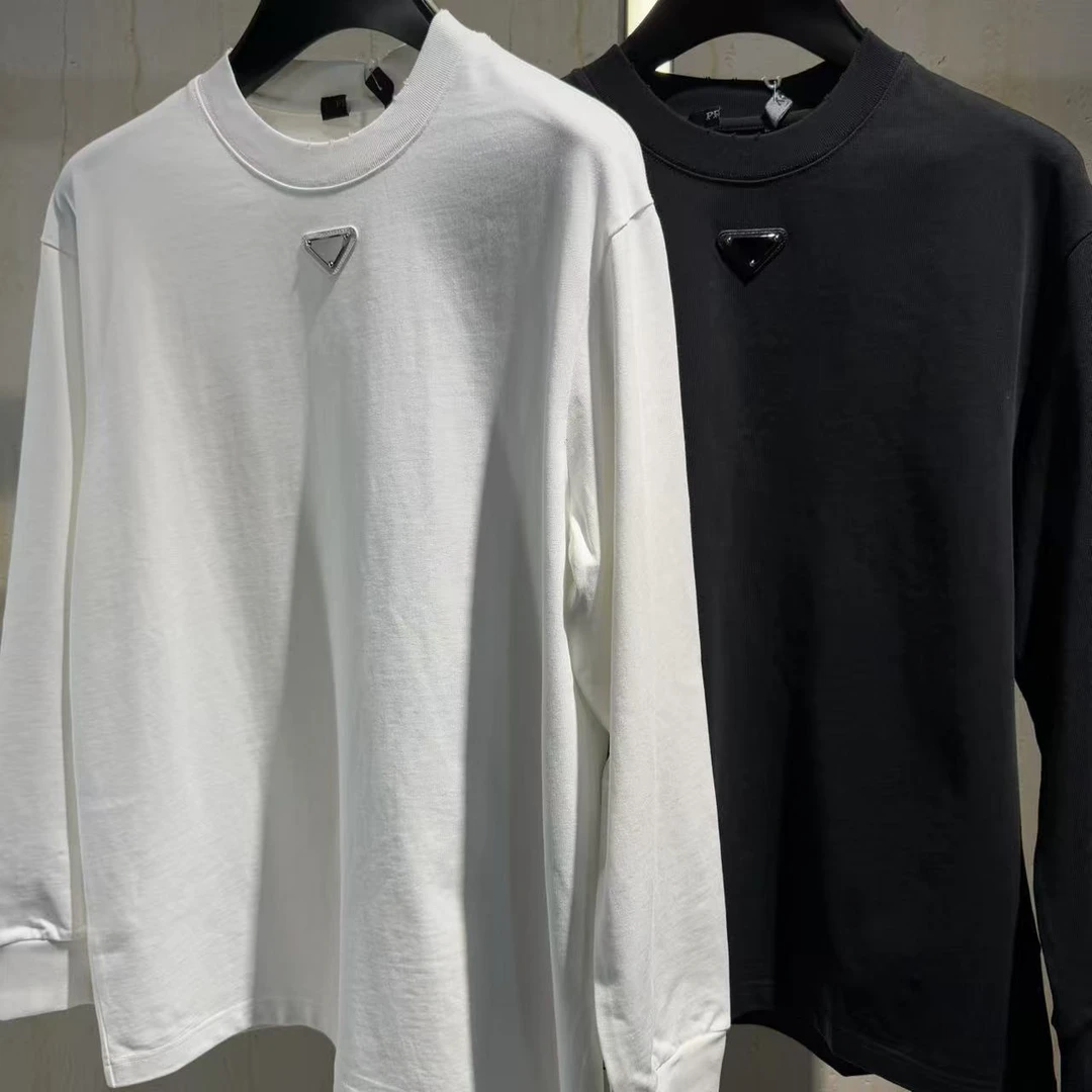 男士秋季t恤潮流时尚纯色长袖圆领0007